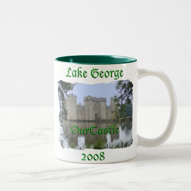 Café Em Dois Tons OurCastle caneca de George do lago 15 oz (Direita)