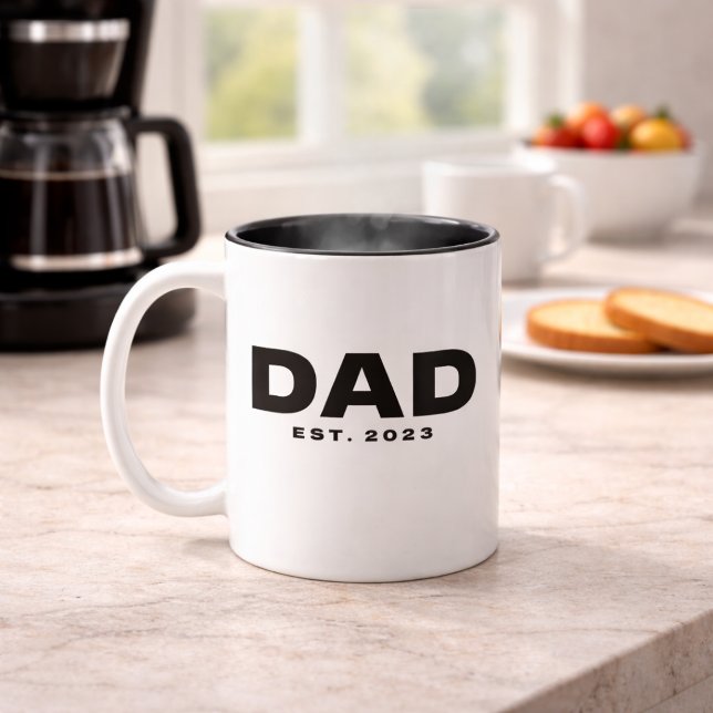 Café Em Dois Tons Pai Fundado Caneca de Presente para Novo Pai (Criador carregado)