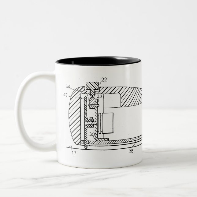 Café Em Dois Tons Patente do rato de Doug Engelbart - a caneca (Esquerda)