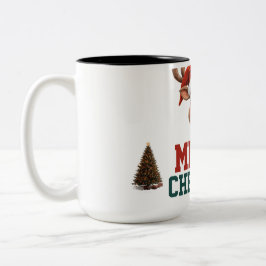 Café Em Dois Tons Personalize presente de caneca de Natal