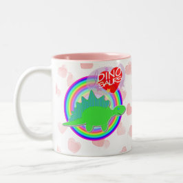 Café Em Dois Tons Pique dinossauros do amor de I com a caneca do
