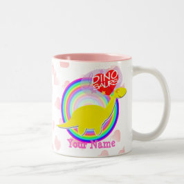 Café Em Dois Tons Pique dinossauros do amor de I com a caneca do