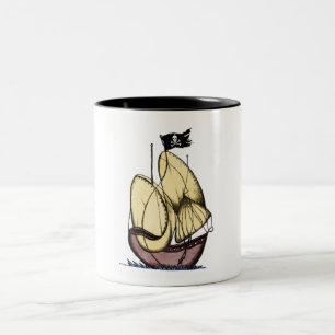 Café Em Dois Tons Piratas de Caneca