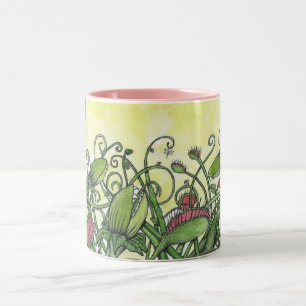 Café Em Dois Tons Planta de Carnivourous - caneca