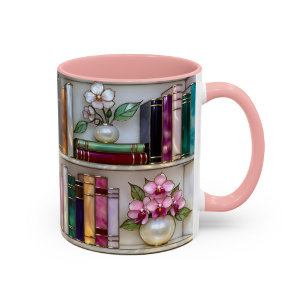 Café Em Dois Tons Prateleira de Vidro Estampado Caneca Presente pa
