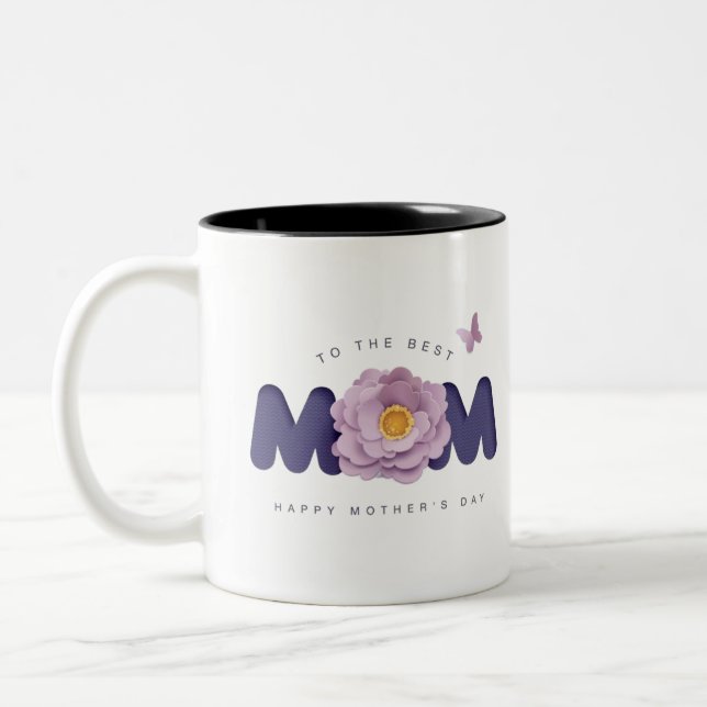 Café Em Dois Tons Presente de caneca para mães (Esquerda)