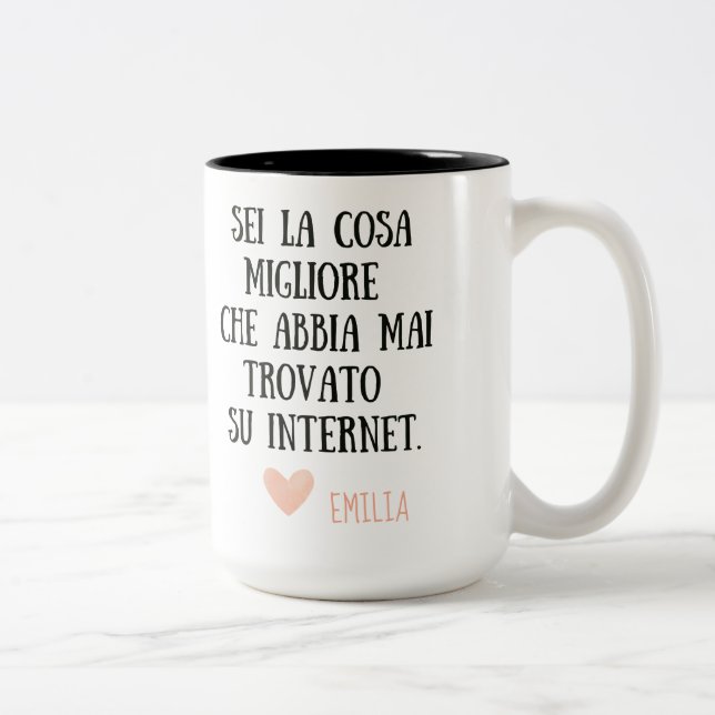 Café Em Dois Tons presente de namorados, caneca para ele (Direita)