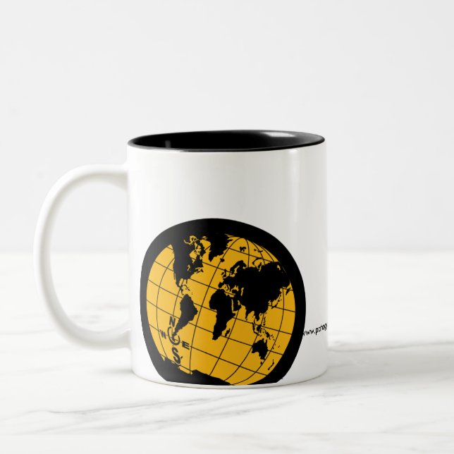 Café Em Dois Tons Preto & branco da caneca de P.E.R (Esquerda)