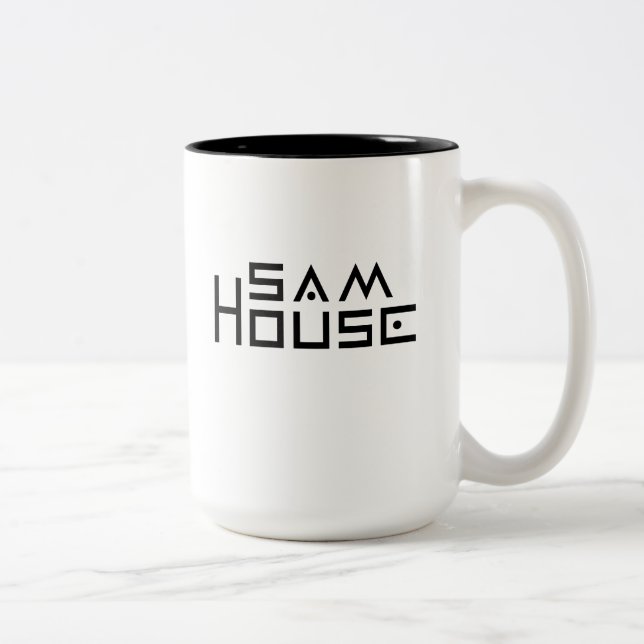 Café Em Dois Tons Preto caneca do Dois-Tom de 15 onças (Direita)