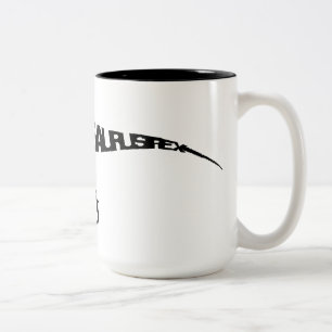 Café Em Dois Tons Preto de T-Rex caneca do Dois-Tom de 15 onças