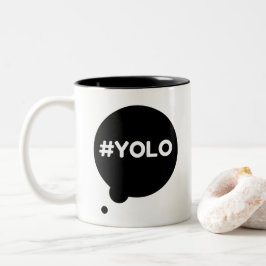 Café Em Dois Tons Preto de YOLO caneca de 325 ml