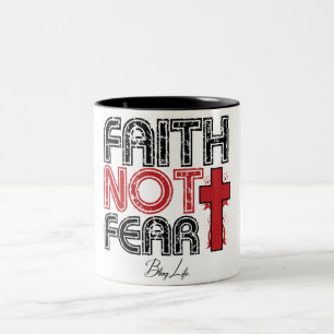 Café Em Dois Tons Preto do medo da fé não caneca do Dois-Tom de 11