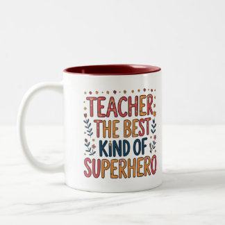 Café Em Dois Tons Professor, O Melhor Tipo de Super-Herói | Caneca F