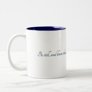 Café Em Dois Tons Psalm 46:10, (Estilo 2), Caneca de Presente