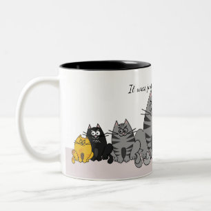 Café Em Dois Tons Recortar caneca de gatos com texto personalizado