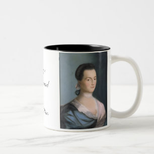 Café Em Dois Tons Retrato de Abigail Adams & caneca das citações