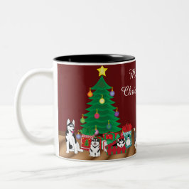 Café Em Dois Tons Rouco de caneca de Natal