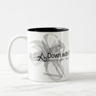 Café Em Dois Tons Roupa ateu - para baixo com caneca de Darwin