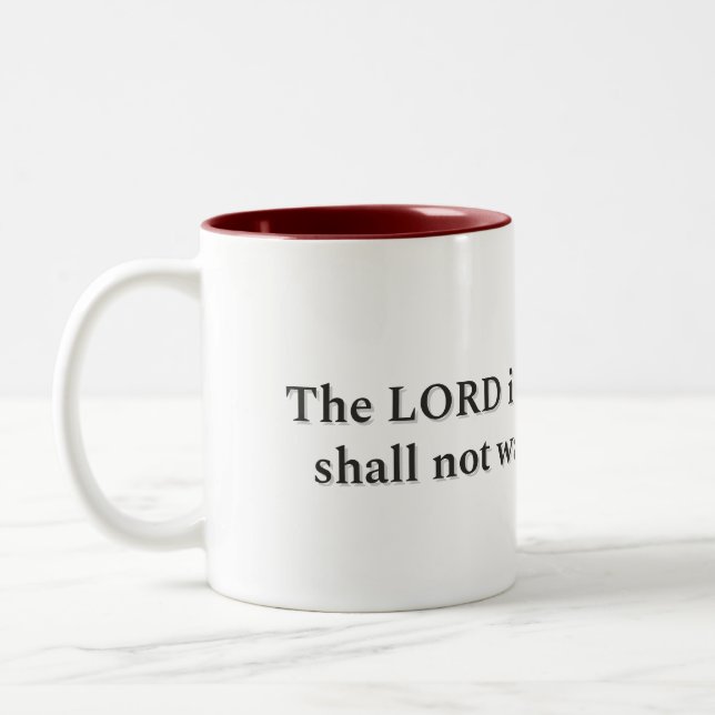 Café Em Dois Tons Salmo 23:1, Caneca de Presente (Esquerda)