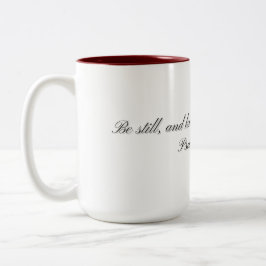 Café Em Dois Tons Salmo 46:10, Caneca de Presente