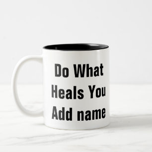 Café Em Dois Tons Saúde Mental Faça o que lhe cura a caneca de prese