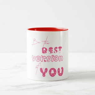 Café Em Dois Tons Seja a Melhor Versão de Você Caneca de Gato Fofa