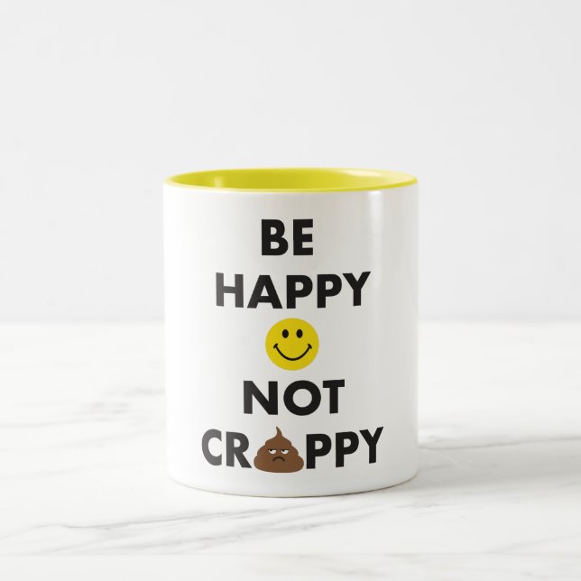 Café Em Dois Tons Seja caneca nao de ínfima qualidade feliz (Centro)