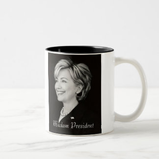 Café Em Dois Tons Senhora presidente caneca de Hillary