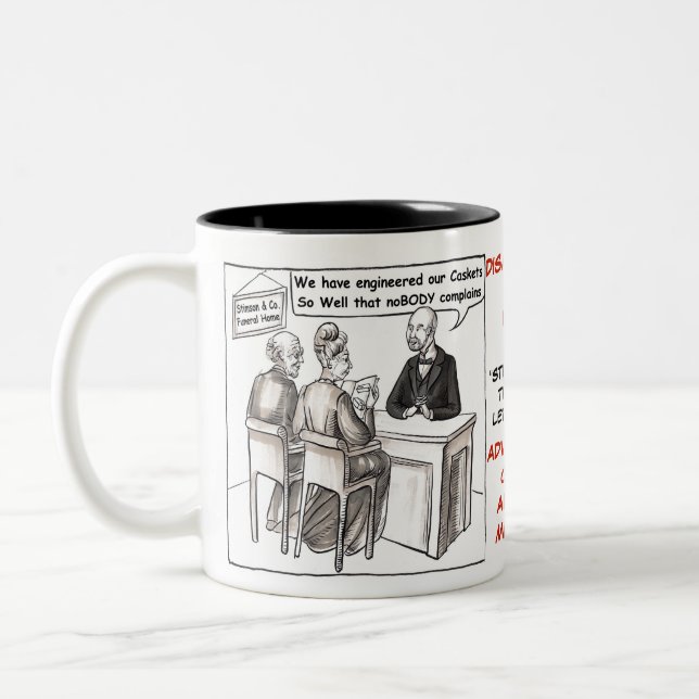 Café Em Dois Tons Série de AFTER_WORDS - caneca de CHAS e de SENHORA (Esquerda)