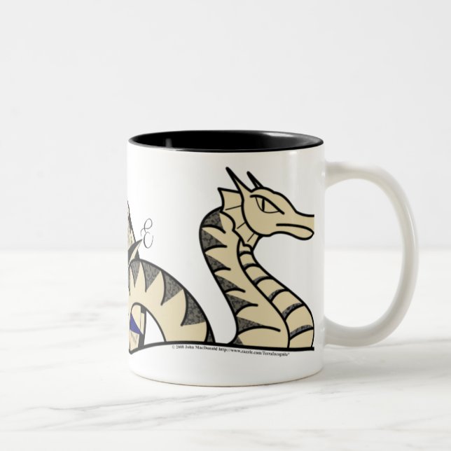 Café Em Dois Tons Serpente de mar - caneca (Direita)
