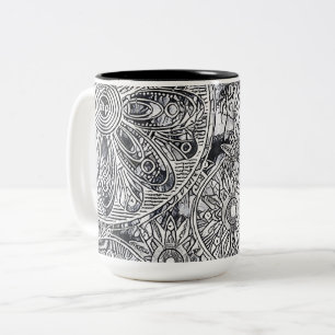 Café Em Dois Tons Seu costume caneca do Dois-Tom de 15 onças