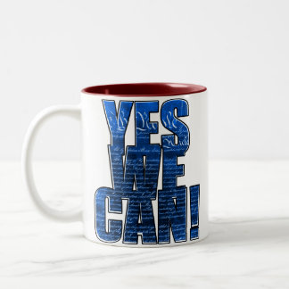 Café Em Dois Tons "Sim nós podemos!" CANECA DE OBAMA 2008