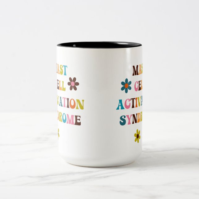 Café Em Dois Tons Síndrome de ativação de mastócitos MCAS caneca (Centro)