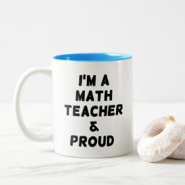 CAFÉ EM DOIS TONS SOU PROFESSOR DE MATEMÁTICA & ORGULHOSO CANECA DE 