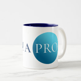 Café Em Dois Tons SOU UM PROFISSIONAL | Caneca de Círculo Azul Minim