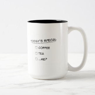 Café Em Dois Tons Special de hoje: Café, chá ou… mim? Caneca