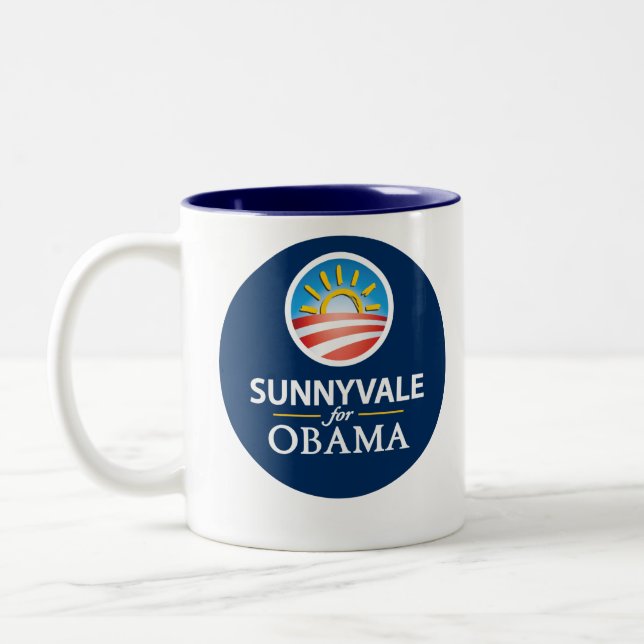 Café Em Dois Tons Sunnyvale para a caneca 1 de Obama (Esquerda)