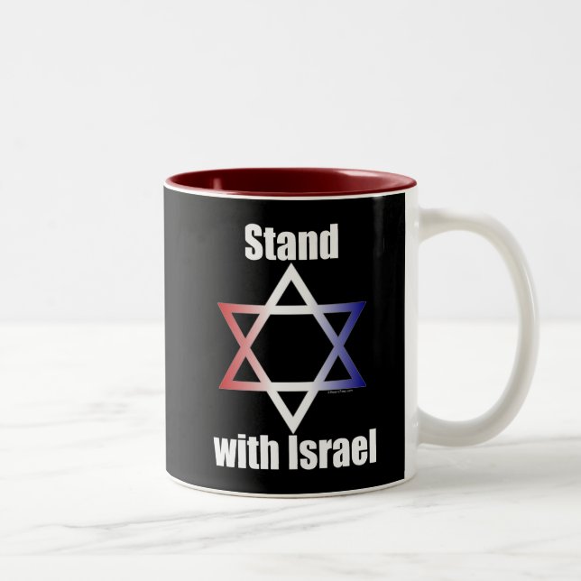 Café Em Dois Tons Suporte com caneca de Israel (Direita)