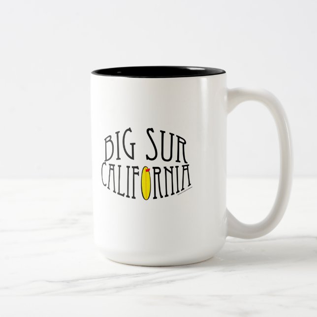 Café Em Dois Tons Sur grande, caneca de Califórnia (Direita)