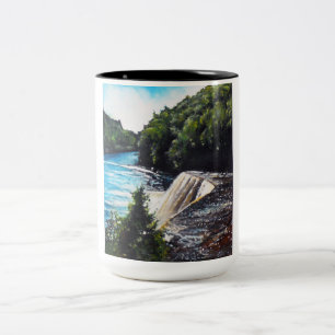 Café Em Dois Tons Tahquamenon cai caneca de  