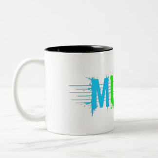 Café Em Dois Tons Texto de música que mostra uma caneca colorida