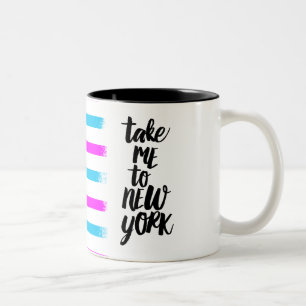 Café Em Dois Tons Tome-me ao preto de New York a caneca do Dois-Tom