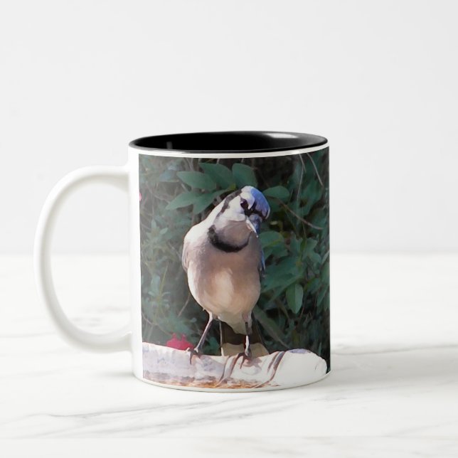 Café Em Dois Tons Tordo dos remedos dos BN e caneca de jay azul (Esquerda)