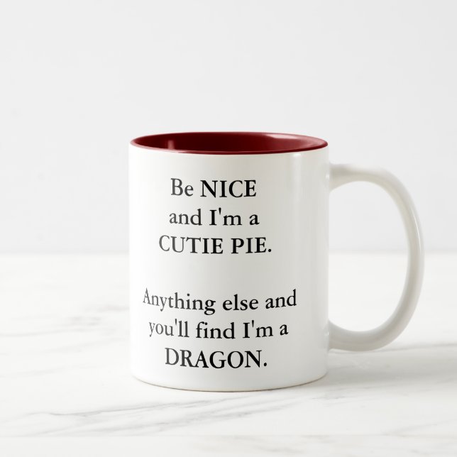 Café Em Dois Tons Torta de Cutie ou caneca engraçada do dragão (Direita)