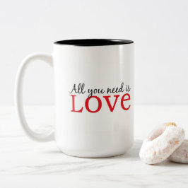 Café Em Dois Tons Tudo o que você precisa é uma caneca de amor