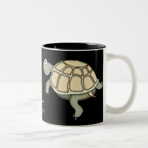 Café Em Dois Tons Turtley, uma caneca de presente de tartaruga incrí