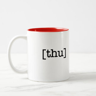 Café Em Dois Tons Um copo uma caneca de quinta-feira do dia