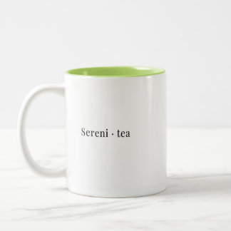 Café Em Dois Tons Uma Caneca de Chá Minimalista