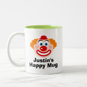 Café Em Dois Tons Uma caneca de criança cheia de costumes com rosto