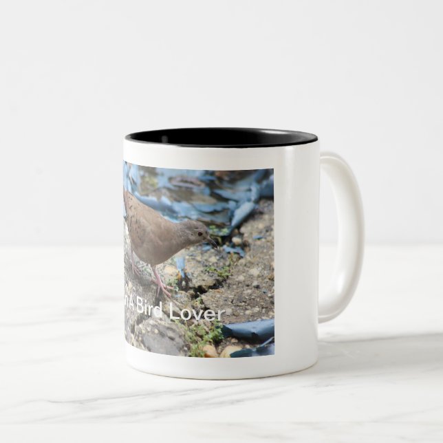 Café Em Dois Tons Uma caneca para amantes de aves (Frente Esquerda)